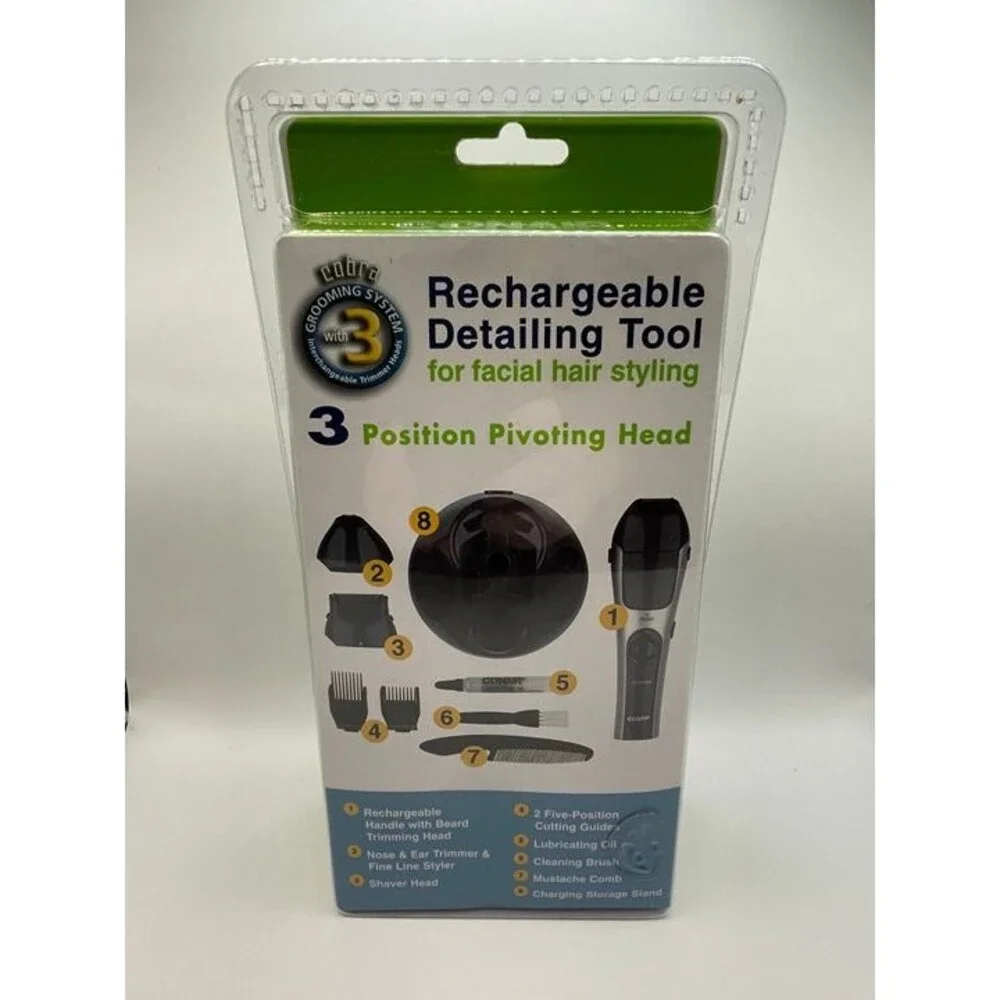 Conair Rechargeable Facial Hair Detailing Styling Tool Grooming Systm-NIB sealed